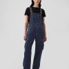 Avslappnad Denim Cargo Overall