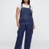 Avslappnad Denim Cargo Overall
