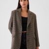 Avslappnad Houndstooth Blazer