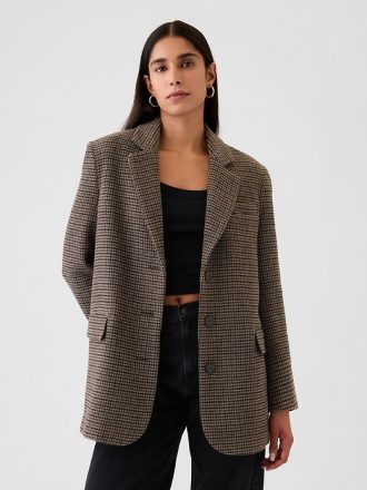 Avslappnad Houndstooth Blazer