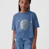 Avslappnad grafisk T-shirt för barn