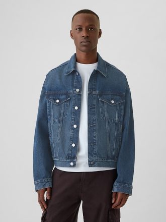 Avslappnad ikon jeansjacka