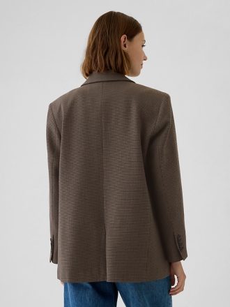Avslappnad pläd blazer