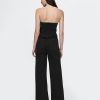 Axelbandslös Denim Jumpsuit