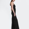 Axelbandslös Denim Jumpsuit