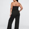 Axelbandslös Denim Jumpsuit
