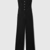 Axelbandslös Denim Jumpsuit