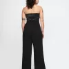 Axelbandslös Mixed Media Jumpsuit