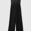 Axelbandslös Mixed Media Jumpsuit