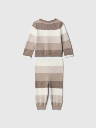 Baby CashSoft Randig tröja Set