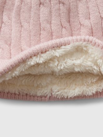 Baby CashSoft Sherpa-fodrad Bear Beanie