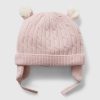 Baby CashSoft Sherpa-fodrad Bear Beanie
