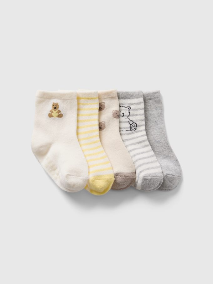 Baby First Favorites Organic Cotton Crew Socks (5-pack) Baby First Favorites Organic Cotton Crew Socks (5-pack)