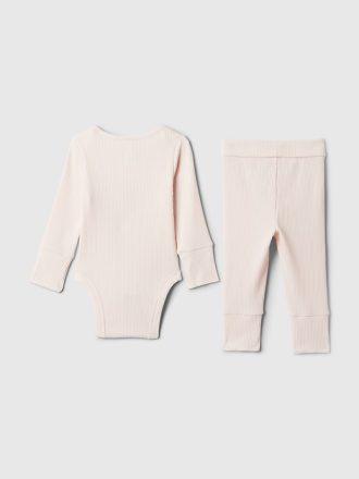Baby Grow-With Me Rib Outfit Set
