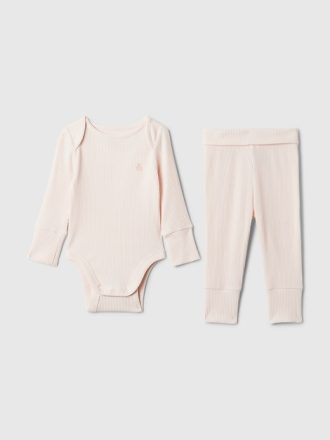 Baby Grow-With Me Rib Outfit Set