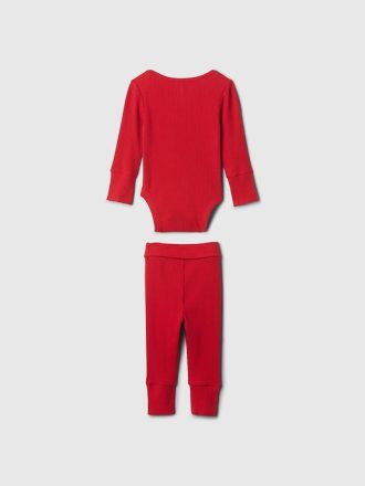 Baby Grow-With Me Rib Outfit Set