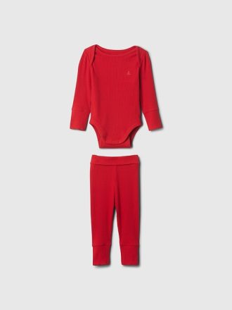 Baby Grow-With Me Rib Outfit Set