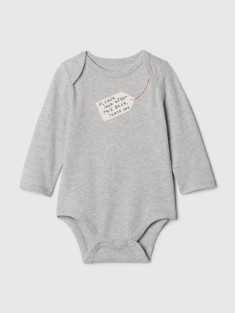 Baby Paddington Broderad Bodysuit i ekologisk bomull