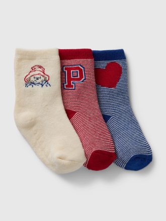 Baby Paddington Crew strumpor i ekologisk bomull (3-pack)