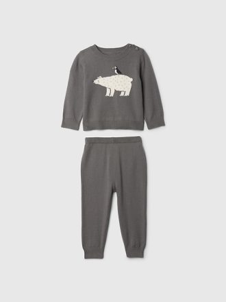Baby Polar Bear Sweat Set