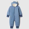 Baby Quiltad Cozy Chambray One-Piece Baby Quiltad Cozy Chambray One-Piece