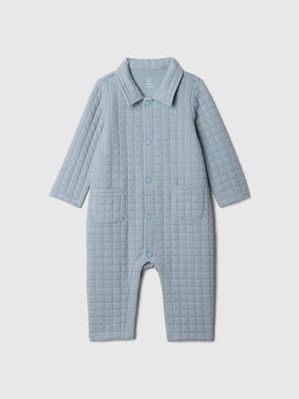 Baby Quiltad Jacquard One-Piece