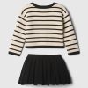 Baby Stripe Cardigan Outfit Set