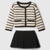 Baby Stripe Cardigan Outfit Set