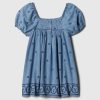 Baby & Broderad denimklänning för småbarn