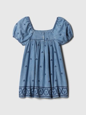 Baby & Broderad denimklänning för småbarn