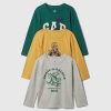 Baby & Ekologisk bomullsblandning för småbarn & Matcha Dino Grafisk T-shirt (3-pack)