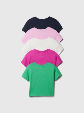 Baby & Ekologisk bomullsblandning för småbarn & Matcha T-shirt med fickor (5-pack)