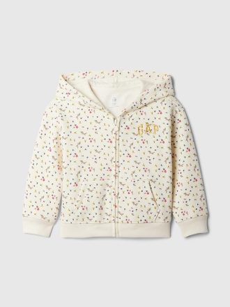 Baby & Hoodie med dragkedja för småbarn i vintage mjuk logotyp