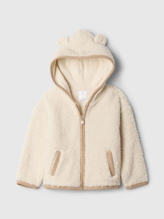 Baby & Luvtröja för småbarn Sherpa Zip Bear