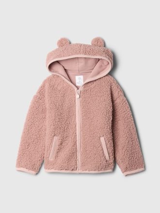 Baby & Luvtröja för småbarn Sherpa Zip Bear