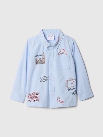 Baby & Paddington broderad Oxfordskjorta för småbarn
