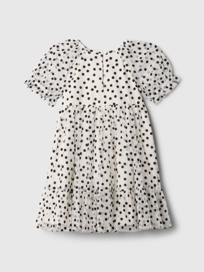 Baby & Puffärm för småbarn Polka Dot Tyll Klänning Baby & Puffärm för småbarn Polka Dot Tyll Klänning