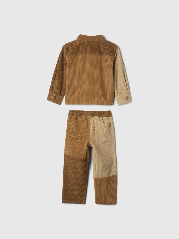 Baby & Småbarn Colorblock Corduroy Outfit Set