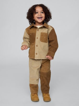 Baby & Småbarn Colorblock Corduroy Outfit Set