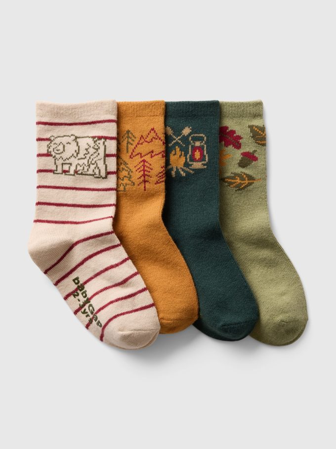 Baby & Småbarn Dinosaur Crew strumpor (4-pack)