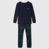 Baby & Småbarn Ekologisk Borstad bomull Henley PJ Set