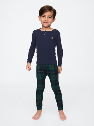 Baby & Småbarn Ekologisk Borstad bomull Henley PJ Set
