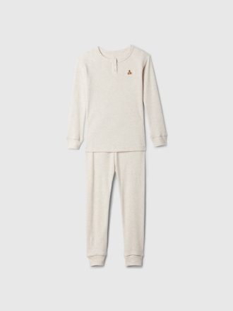 Baby & Småbarn Ekologisk Borstad bomull Henley PJ Set