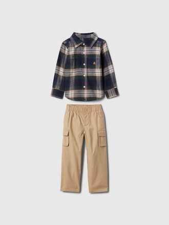 Baby & Småbarn Flanell Outfit Set