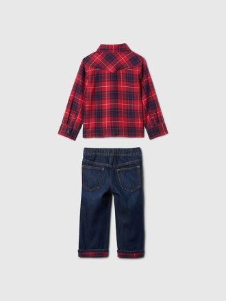 Baby & Småbarn Flanell Outfit Set