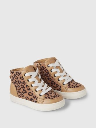 Baby & Småbarn Leopard High-Top Sneakers
