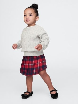 Baby & Småbarn Plisserad Pläd Wrap Skort