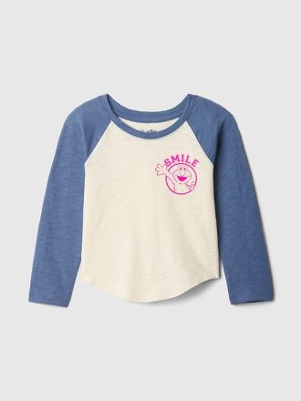 Baby & Småbarn Sesame Street Raglan grafisk T-shirt