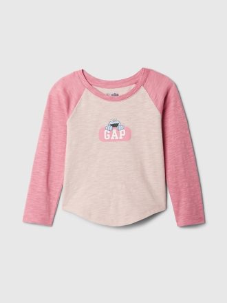 Baby & Småbarn Sesame Street Raglan grafisk T-shirt