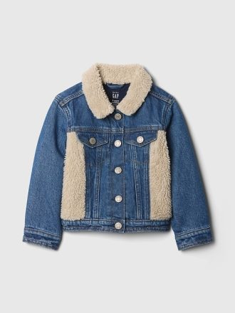 Baby & Småbarn Sherpa Heart Icon jeansjacka